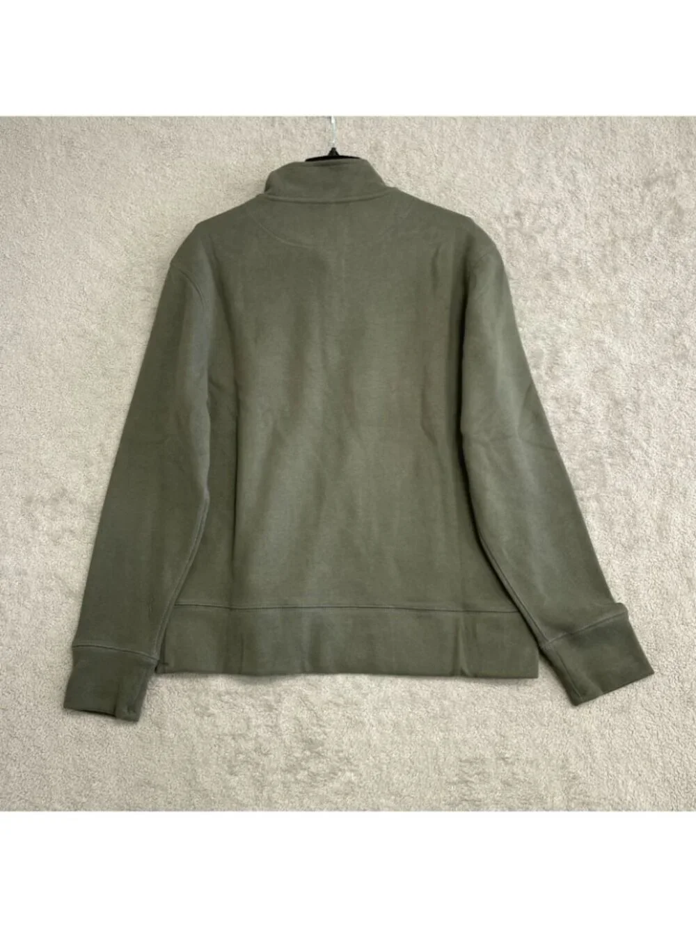 Banana Republic Men's M Olive Green Half-Zip Pullover Sweater Cotton Blend N1475
